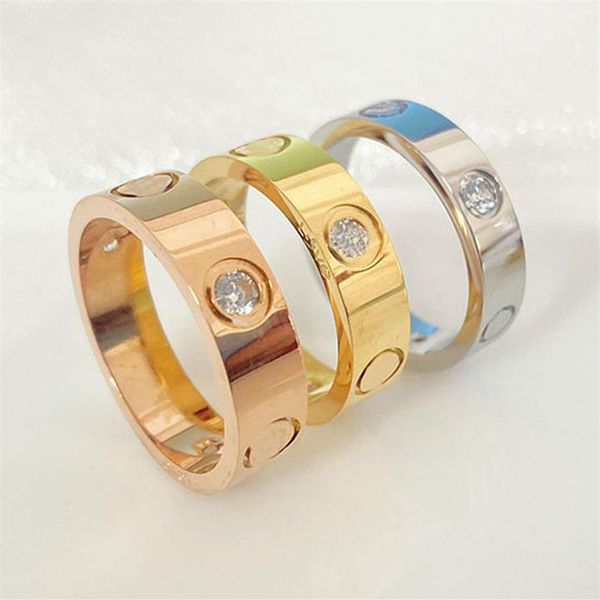 

love screw rings classic luxury designers jewelry for women men titanium steel 18k gold-plated gold silver rose couple finger ring2401