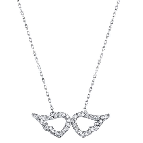 

women's sterling silver necklace delicate wing shape pendant simple accessories gift must-have