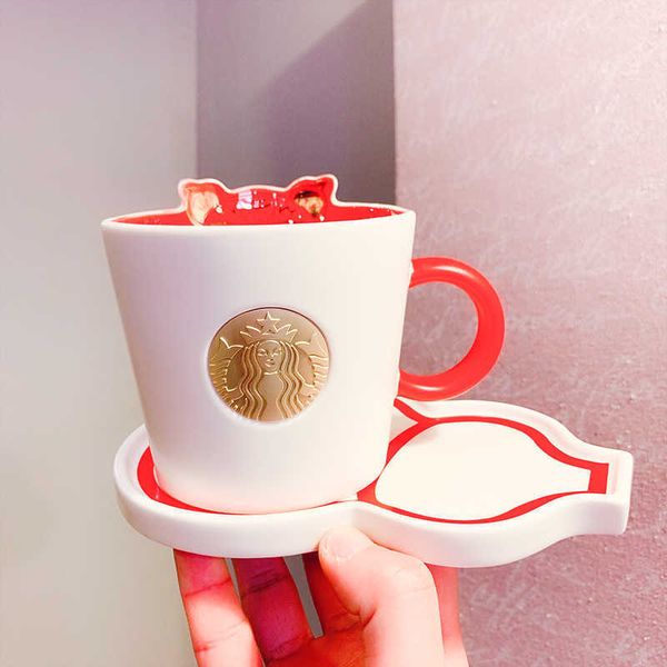 

new starbucks cup 2022 traditional tiger ceramic cup dish group breakfast milk afternoon tea coffee cup