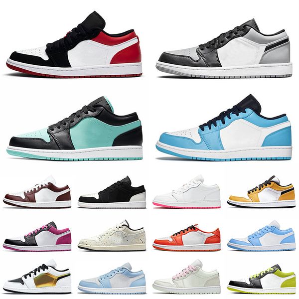 

1 1s low basketball shoes jumpman eur 36-46 black toe aluminum unc sports diamond designer sneakers shadow tropical twist ceramic bronze ecl