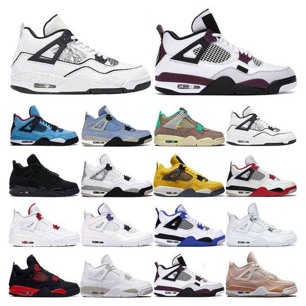 

men basketball shoes 4s white oreo 4 black cat fire red thunder diy desert moss taupe haze women mens trainers sports sneaker