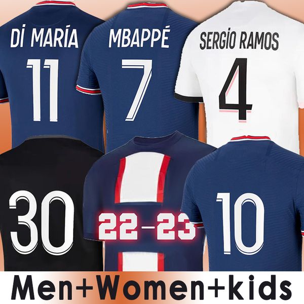 

hakimi ramos psgs soccer jerseys mbappe fourth icardi di maria 2022 maillot de foot kimpembe marquinhos verratti wijnaldum men women kid&#03, Black;yellow