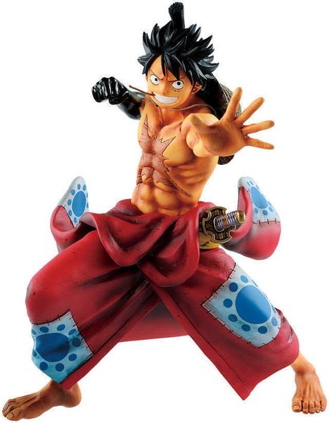 

huiya01 new anime one piece country of the world luffy kimono armed color statue pvc figure collectible model toy doll gift christmas q0722