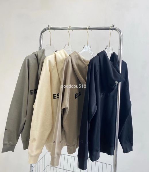 

women's hoodies & sweatshirts correct spring fg double thread esse back three-dimensional silicone letter printed hooded zipper cardiga, Black