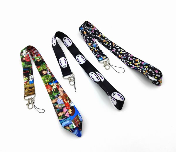 Handy -Gurte Charms 100pcs Japan Cartoon Keys Mobile Lanyard ID Abzeichen Halter Neckseil Schlüsselbund für Mädchen Großhandel Party gute Geschenke 2022 #007