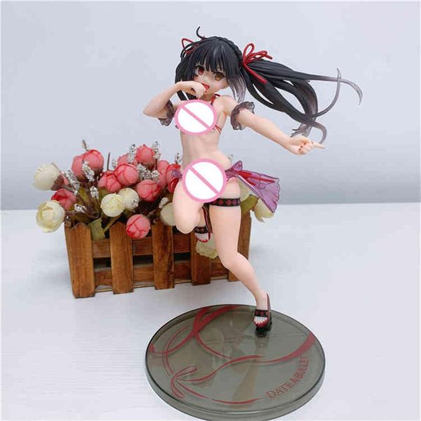 

20cm anime date a live 2 tokisaki kurumi action figures summer swimsuit standing posture pvc collectible model toys for gifts293y