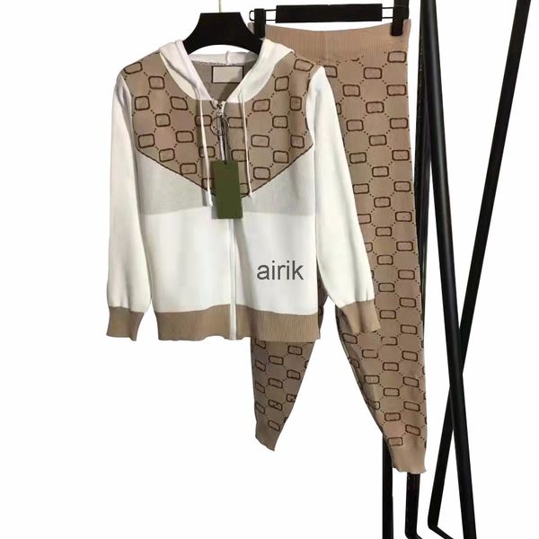 

fashion streetwear luxury womens tracksuits two pieces outfit women crop with pants set outfits casual sweatsuits designer autumn winter, Gray