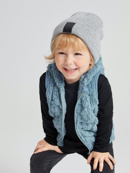 

toddler boys hooded teddy vest jacket she, Blue;gray