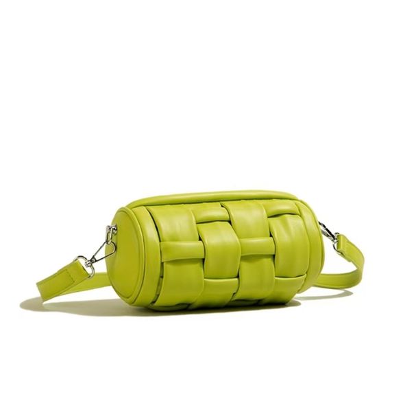 

evening bags korean high sense single shoulder bag designer fashionable fashionable versatile braided cylinder handbag for woman