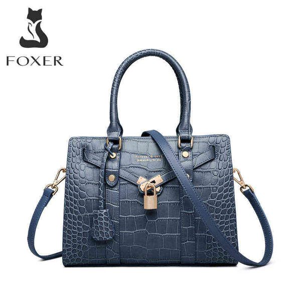 

foxer genuine leather handbag women's handle bags lady fashion fall winter bag commute crossbody shoulder luxury purse