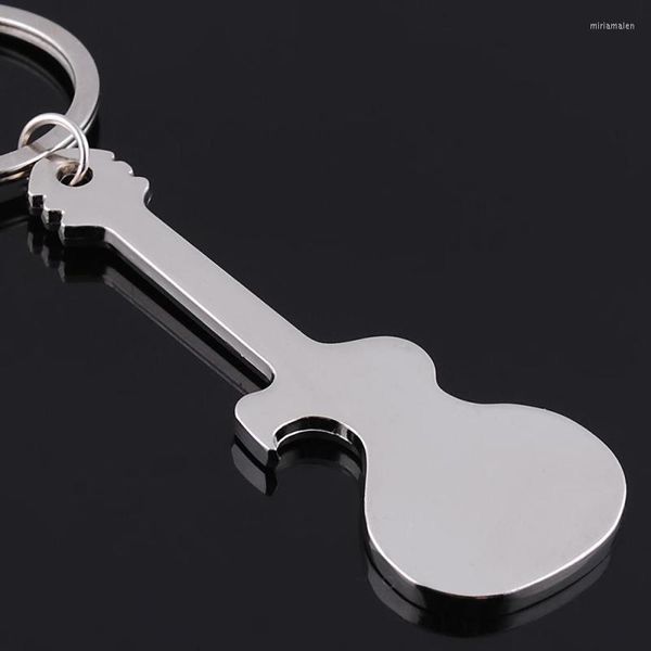 Schlüsselanhänger Doppelseite Edelstahl Material Bier Botter Opener Musical Keychain Car Accessoire Kette Gitar Charms Violin Brelok Miri22
