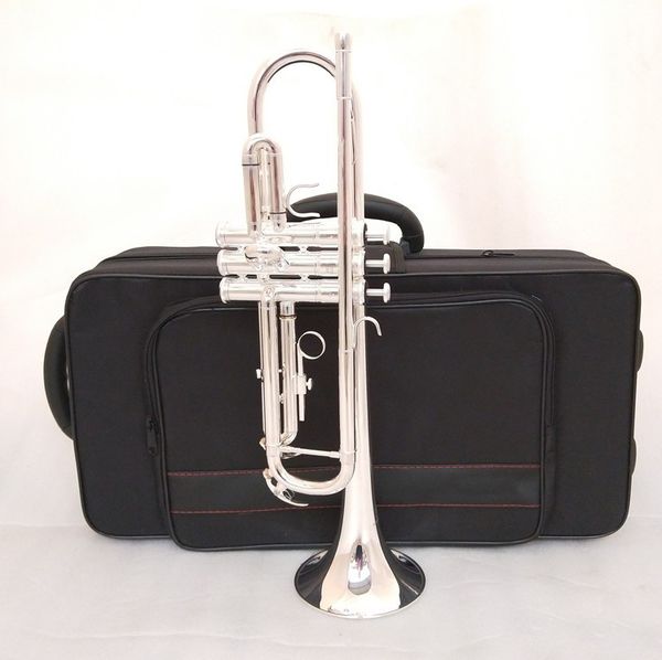 2022 NOVO MFC BB Trumpe 6310 Silver Plated Instruments Music Instruments Profesional Trumpes Estudante incluiu acessórios de bocal de casos