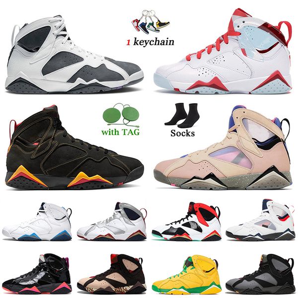 

basketball shoes fashion jumpman 7 mens women basketball shoes with socks 7s citrus sapphire flint z mist oregon black patent white green