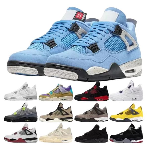 

4 4s university blue casual shoes men women red thunder white cement sail oreo union guava ice designer sneakers black cat taupe haze traine