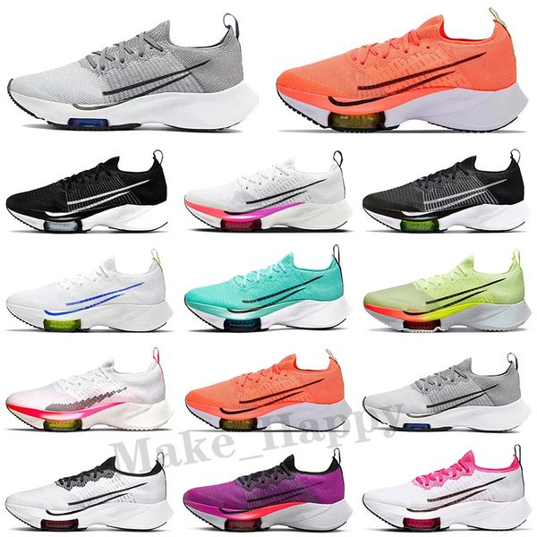 

tempo next% marathon shoes knit white hyper violet flash crimson spruce aura electric green mens womens outdoor sneakers size 36-45