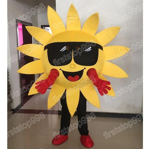 Cadılar Bayramı Sunflower Maskot Kostüm Yüksek Kaliteli Karikatür Anime Tema Karakter Yetişkinler Boyut Noel Açık Reklam Kıyafet Takım