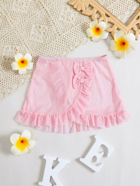 

toddler girls bow decor cover up skirt without bikini she, Blue