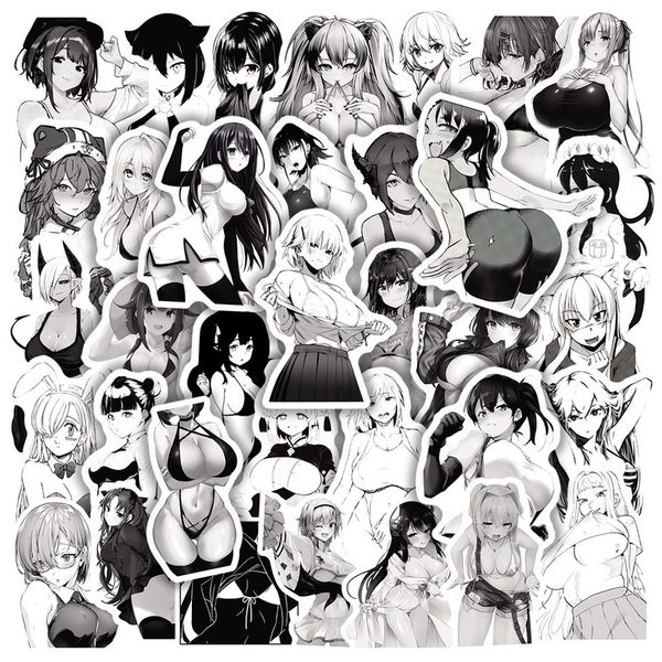 10 30 50 100pcs Anime Sexy Hentai Girl Adesivi Waifu Skateboard Laptop Telefono Computer Bici Auto Chitarra Cool Sticker impermeabile 220716