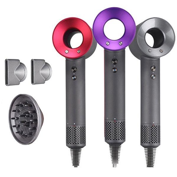 

3pcs leafless hair dryer 220v negative ion professinal quick dry home powerful constant flyaway attachment electric hair dryer 220618