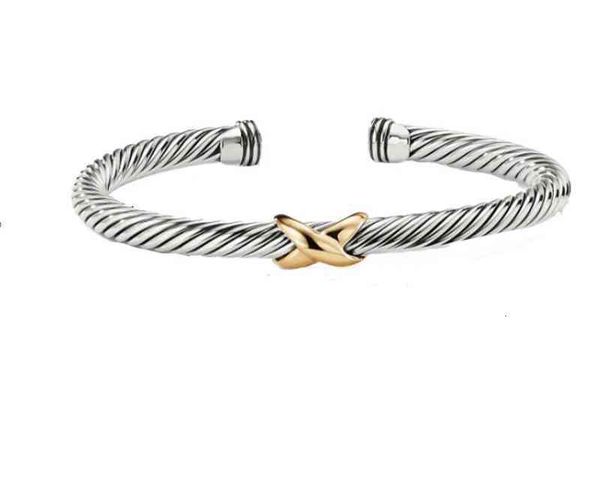 

Bracelets Designer Necklace Dy Jewelrys Bracelet Sliver Mens Womens Platinum Pearl Head Fashion Versatile Twist Bracelets Jewelry Plated Twisted Hot Sales