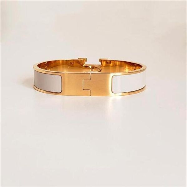 

enamel rainbow bracelets woman cuff fashion luxury bracelet for man womens french designer bracelets jewelry248o, White