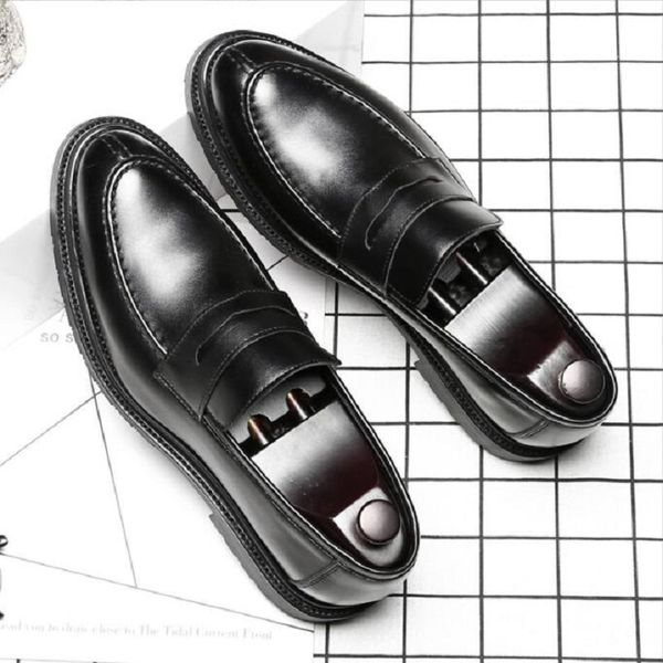 

loafers wedding dress shoes for men fashion style original designer shoe luxury leather man shoes da045, Black