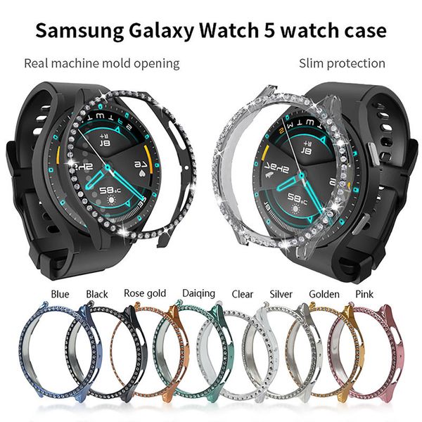 Bling Diamond Hülle für Samsung Galaxy Watch 5 5 Pro Ultra Slim Armor PC Cover 40mm 44mm 45mm