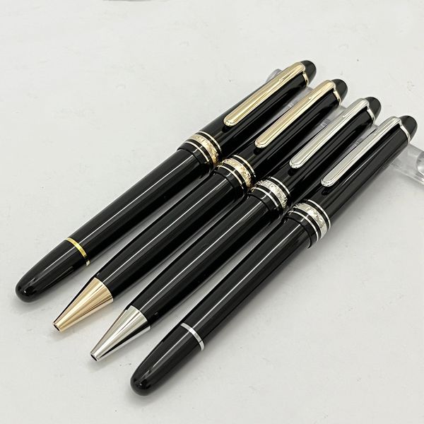 

lgp luxury pen 145 black resin golden silver clip roller ball ballpoint fountain pen with series number