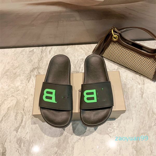 2022 Designer Hausschuhe Neue R Luxus Rutschen Männer Sommer Gummi Sandalen Strand Slide Mode Schrammen Hausschuhe Indoor Schuhe Größe 5