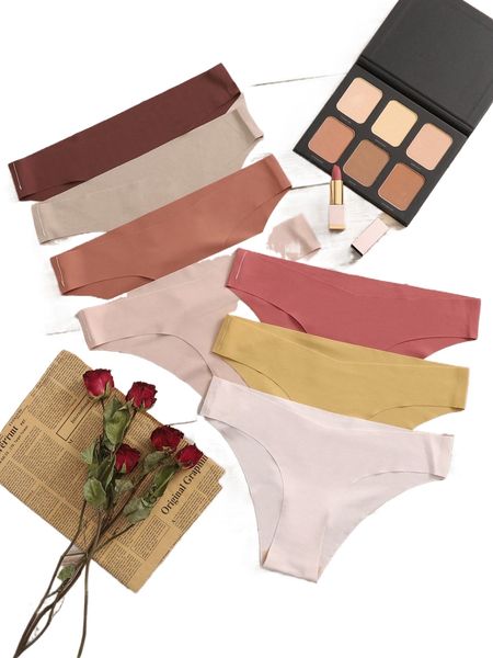 

7pack plain simple panty a5av#, Black;red