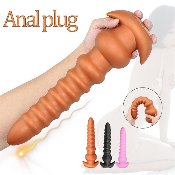 Massagem enorme plug plug butt brinquedos de sexo miçangas massageadoras Juguetes sexuais eróticas Dildo Dilatador Toyes para homens Dildos adultos sexo