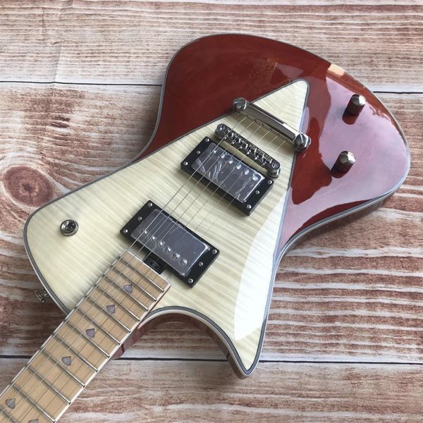 

custom grand armada electric guitar in yellow and red accept customized2420
