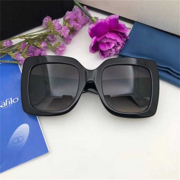 

2020 new fashion women's sunglasses 5-color frame crystal bright design square frame large frame warm women's design uv400 lens, White;black