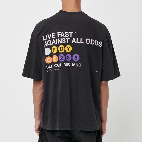 

classic fashion summer t-shirt cotton tee lettered hip hop loose oversize short sleeve, Black;brown