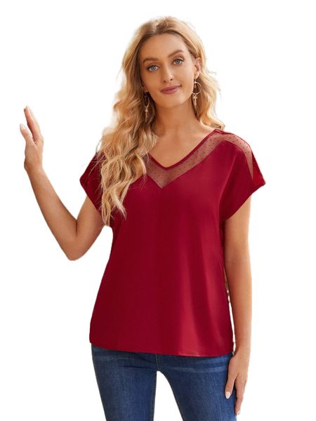 

emery rose contrast dobby mesh r7ez#, White