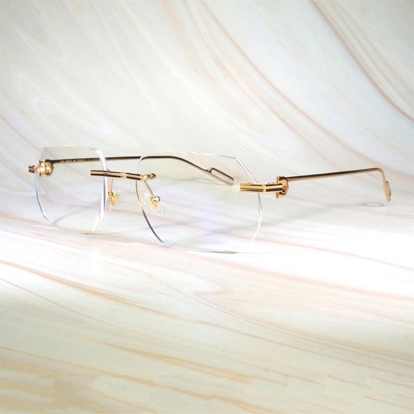 

whole- men women sun glasses men's retro design sunglasses yellow oval lentes de sol mens rimless sunglass brand eyewear320b, White;black