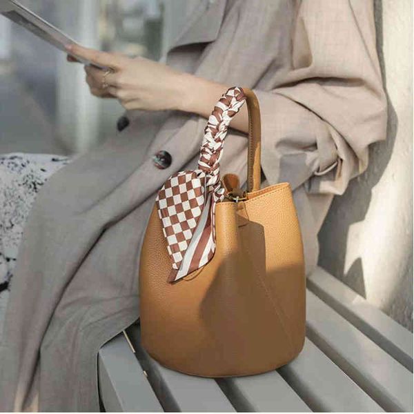 

luxury women bucket bag shoulder handbag leather messenger