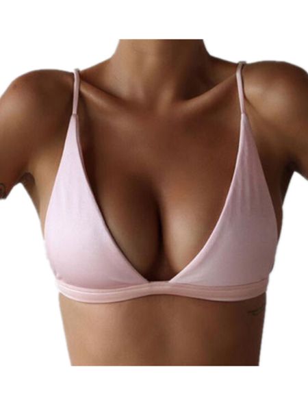 

bras 2022 women bikini bra 3/4 wire adjusted-straps summer beachwear solid color bathing plus size s -xl 7f0023, Red;black