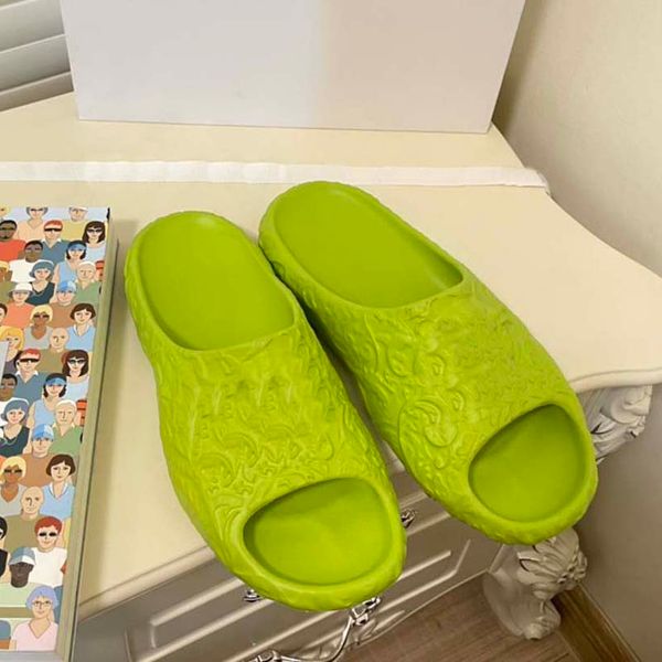 

2022fsz designer rubber slipper sandals blue black white red fluorescent green webbing fashion men's slippers women's beach slippe
