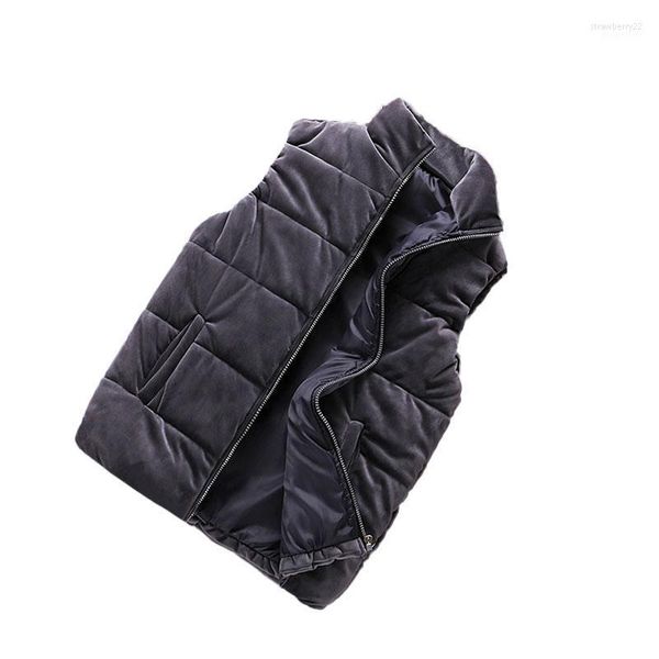Coletes masculinos colete de veludo homem quente outono inverno abaixo jaqueta de algodão tamanho grande 5xl coreano gilet térmico stra22