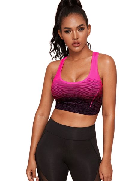 

medium support two tone racer back sports bra n51l#, Gray