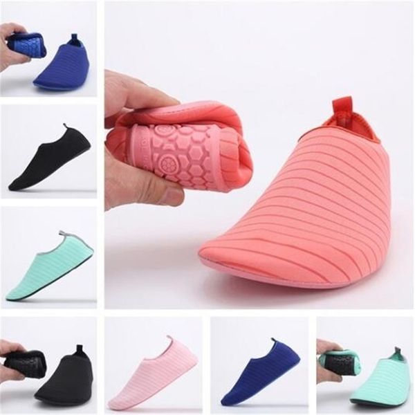 

women water swimming solid color summer beach shoes socks seaside sneaker slippers for men zapatos hombre 220713, Black