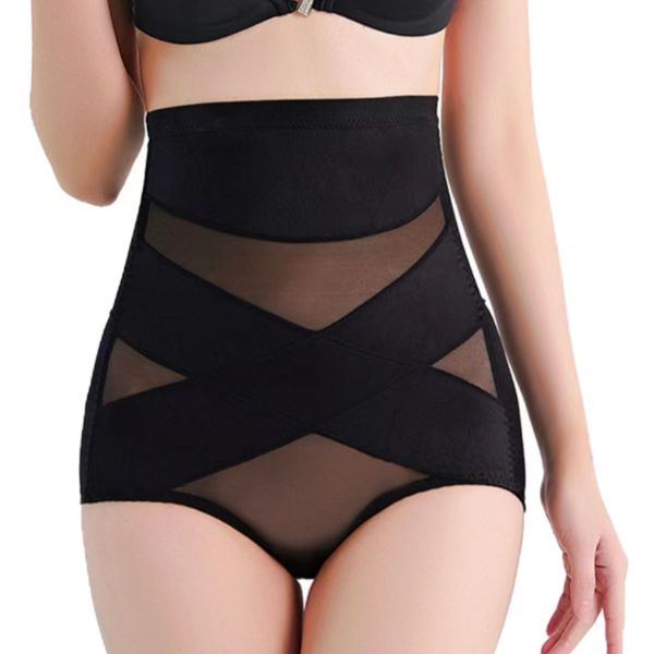 

control shapewear panties for women high waisted body shaper slimming underwear lace shaping briefs, Black;white