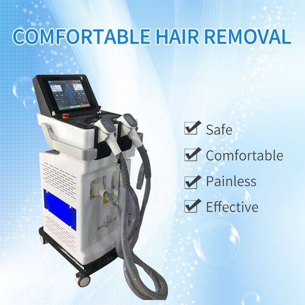 

newly double handpieces diode laser permanent hair removal machine factory directly sale with oem&odm service logo, Black
