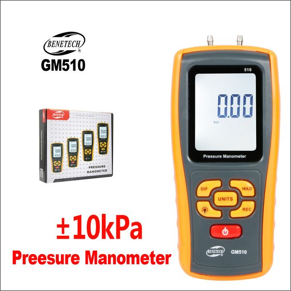 Manometro Manometro Tester differenziale di pressione Manometro digitale portatile Manometro pressione GM510 GM511