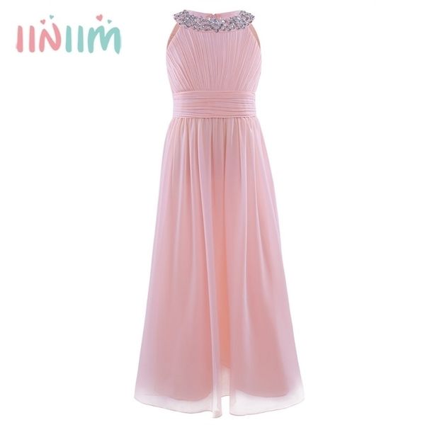 

iiniim summer elegant dress chiffon flower girl dress princess dresses childrens vestidos costumes wedding birthday party dress 220617, Red;yellow