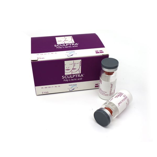 

sculptra 2 vials x 5ml poly-l-lactic acid butt dermal filler sculptras