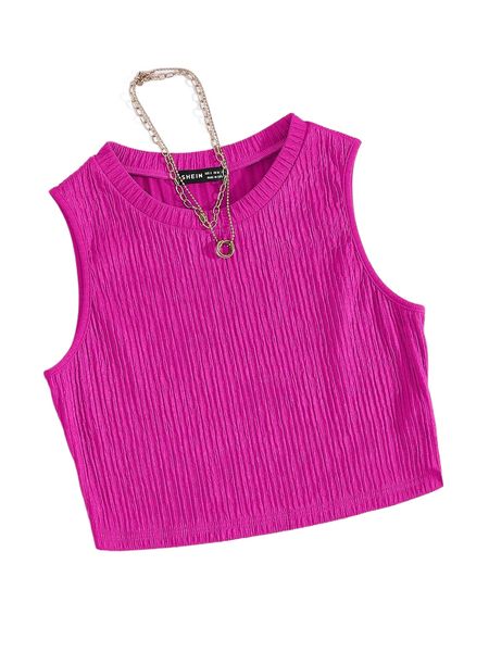 

solid crop tank s6zx#, White