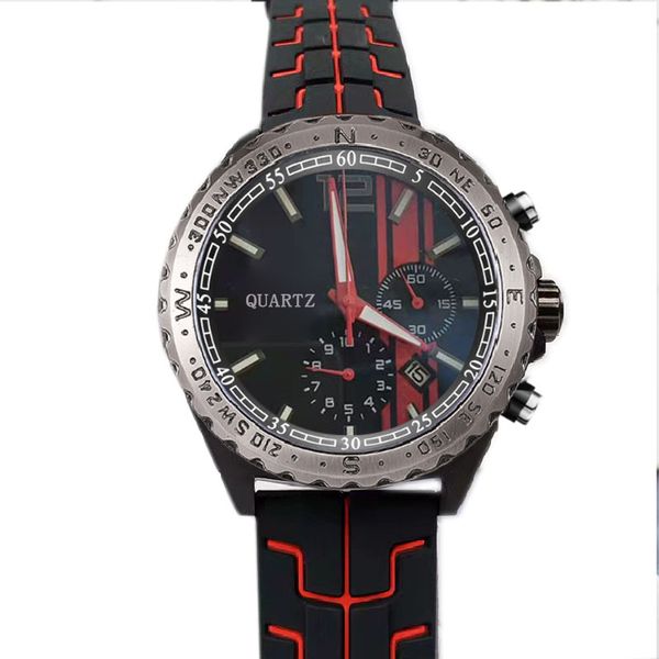 F1 esportes relógio masculino com pulseira de borracha cronógrafo relógios de movimento de quartzo para homens relógio de pulso de corrida montre de luxe moda luxo negócios relógios de pulso