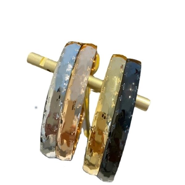 

fashion mini flower stainless steel open bangle cuff bracelet 220402, Black